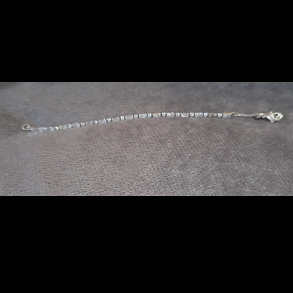 Diamond Silver Accent Adjustable Bracelet